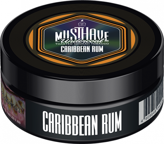 Табак для кальяна «Must Have Undercoal» Caribbean Rum (с ароматом рома), банка 25 гр